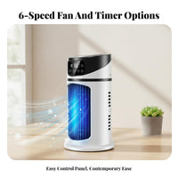 Desktop Misting Fan Multifunctional Quadruple-Function USB Water Cooling Fan Quiet USB Desk Air Chiller for Students, Office Workers, Dorm Room