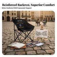 Portable Sketching Stool Foldable Design Artist Chair with Backrest Back Support Lightweight Fishing Chair for Artists, Fishers, Hiking, Picnic, Parks