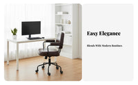 Ergonomic Computer Chair with Casters Support rotate Seat for Study Room