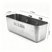 Stainless Steel Boat Fishing Bait Basin with Universal Double Rod Holder