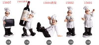 Creative Resin Chef Figurine Decorative Home Decor for Bar, Western Restaurant, Cafe, Cake Shop