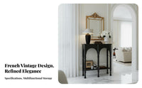 Narrow sideboard Table French design Narrow Entryway Stand Slim shape Space Saving for homeowners, Apartment Dwellers, Bedroom