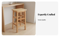 Backless Square-Top Seat Solid Structure Backless Counter Stool for Cafe, Adults