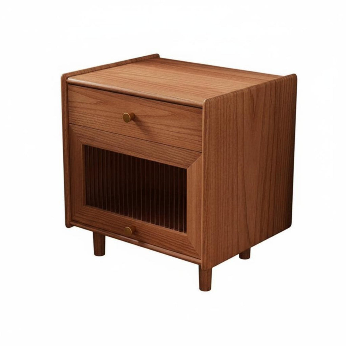 Single-Drawer Nightstand Japanese design Bedside Table adaptable for Small Spaces