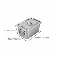 Stainless Steel Ice Bucket Multi-Use Square Ice Bucket Party Serving Gear for Bar