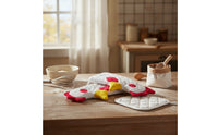 Cockerel Oven Mitts Quilted Cockerel Oven Gloves Non-Slip for Kitchen, Bakers