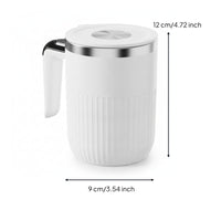 Metal-Look Rim Stirring Mug Lid Rechargeable Self-Stirring Cup