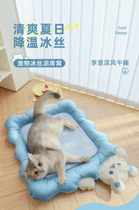 华元hoopet宠物冰垫猫咪凉席夏天降温冰丝冰窝睡觉用小狗凉垫凉席
