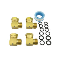 4 Pieces Right Angle Brass Fitting Compact Fittings Long-Lasting for Plumbers