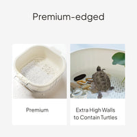 Turtle Enclosure with Double-Tier Design, PET Habitat