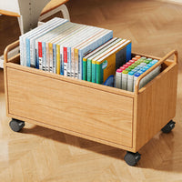 Under-Desk Storage Cart with Wheels, Large Capacity Mobile Bookshelf for Classroom