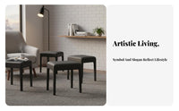Stackable Padded Stool Minimalist Design Seating Furniture Multifunctional