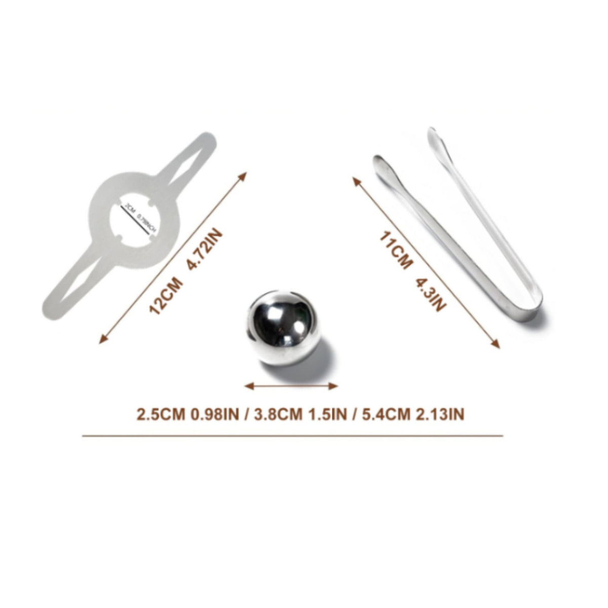 Preserves Flavor Espresso Cooling Ball Set No Dilution Espresso Cooling Ball Does Not Dilute Metal Whiskey Stone for Baristas
