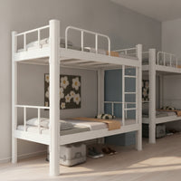 Metal Bunk Bed Heavy Duty Bunk Bed Frame Sturdy Furniture for Roommates, Employees, Dormitory, Shared Bedroom, Employee Housing