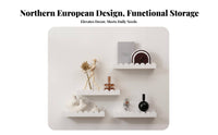 Easy Installation Minimalist Wall Mounted Shelf Space Saving Scalloped Border Wall Shelf Invisible Bracket for Homeowners, Living Room