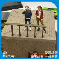 1/64微缩仿真人偶模型树脂涂装成品小人休闲长裤女玩具立体摆件