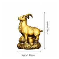 Astrological Sheep Statue Ornate animal Ornament Elegant Sculpture for Collectors, Shelf