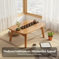 Foldable Tatami Table No Assembly Required Japanesedesign Floor Table for Adults
