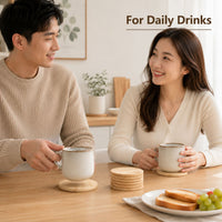 亚马逊热销木制杯垫实木隔热垫圆形方形咖啡茶杯垫家居餐桌防滑垫