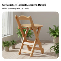 Folding Bar Chair with Backrest Strong Bearing Capacity for Kitchen, Homeowners