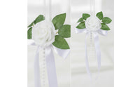 Wedding Car Flower with Ribbon Romantic Car Door Handle Flowers Secure