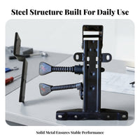 Spring Loaded Chair Tilt Mechanism Black Steel Office Chair Tilt Plate Compact Metal Body Furniture Part Mounting Tabs