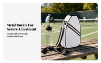 Textured Textile Paddle Storage Bag Contrast Trim Zippered Paddle Bag Reinforced Piping Sports Gear Strapping Straps