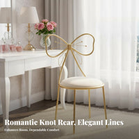 looprear Chair Plush Texture plush Armless Chair with loop Pillow golden-hued Legs