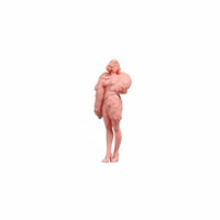Miniature Woman Figure Highly Detailed Cloaked Female Mini Figure Collectible
