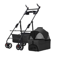 Mesh Pet Stroller with Detachable Carrier Spacious Pet Stroller with Cup Holder Lightweight Stable for Small Pets, Dogs