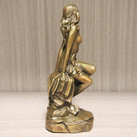 Bronze Deity Figurine Handmade Classical Female Sculpture for Office, Desktop