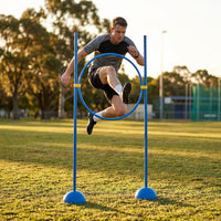 Soccer Training Agility Cone Set with Water-Filled Base, Round Marker Cones for Outdoor Indoor Drills