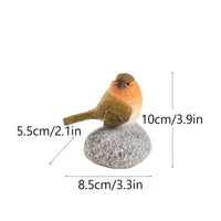 Bird Statue with Stone Look Base Carved Bird Figurine with Stone Realistic for Patio