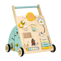 Multifunction Baby Push Toy with Activity Board Interactive Baby Push Toy with Activity Panel Educational Push Toy Sensory for Toddlers, Babies, Infants, Playroom, Nursery