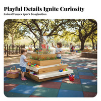 Childrens Transparent Art Easel Multifunctional Kids Drawing Desk Chair Set Early Education Young Child Drawing Station for Childcare Facility