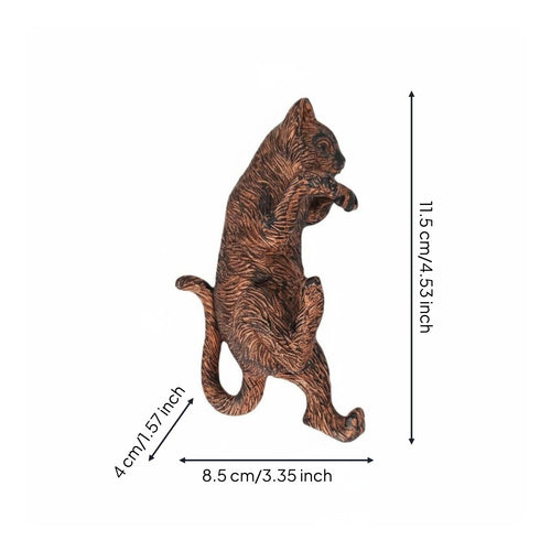 Climbing Cat Figurine Playful Design Climbing Cat Statue 3D Detailed Craft Flower Pot for Gardeners, Balcony, Patio, Bookshelf