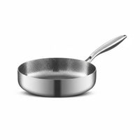Hammered Titanium Skillet All Cooktop Compatible Uncoated Titanium Pan