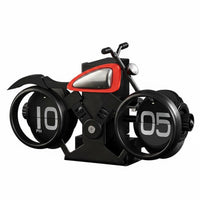 Retro Motorbike Clock Creative Design Motorcycle Flip Clock Silent House Decoration for Living Room