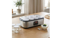 Yogurt Maker with Glass Jars Stainless Steel Electric Yogurt Maker Compact Appliance for Kitchen