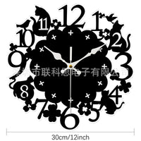 Modern Minimalist Cartoon Cat Wall Clock, Acrylic, Silent Sweep Movement