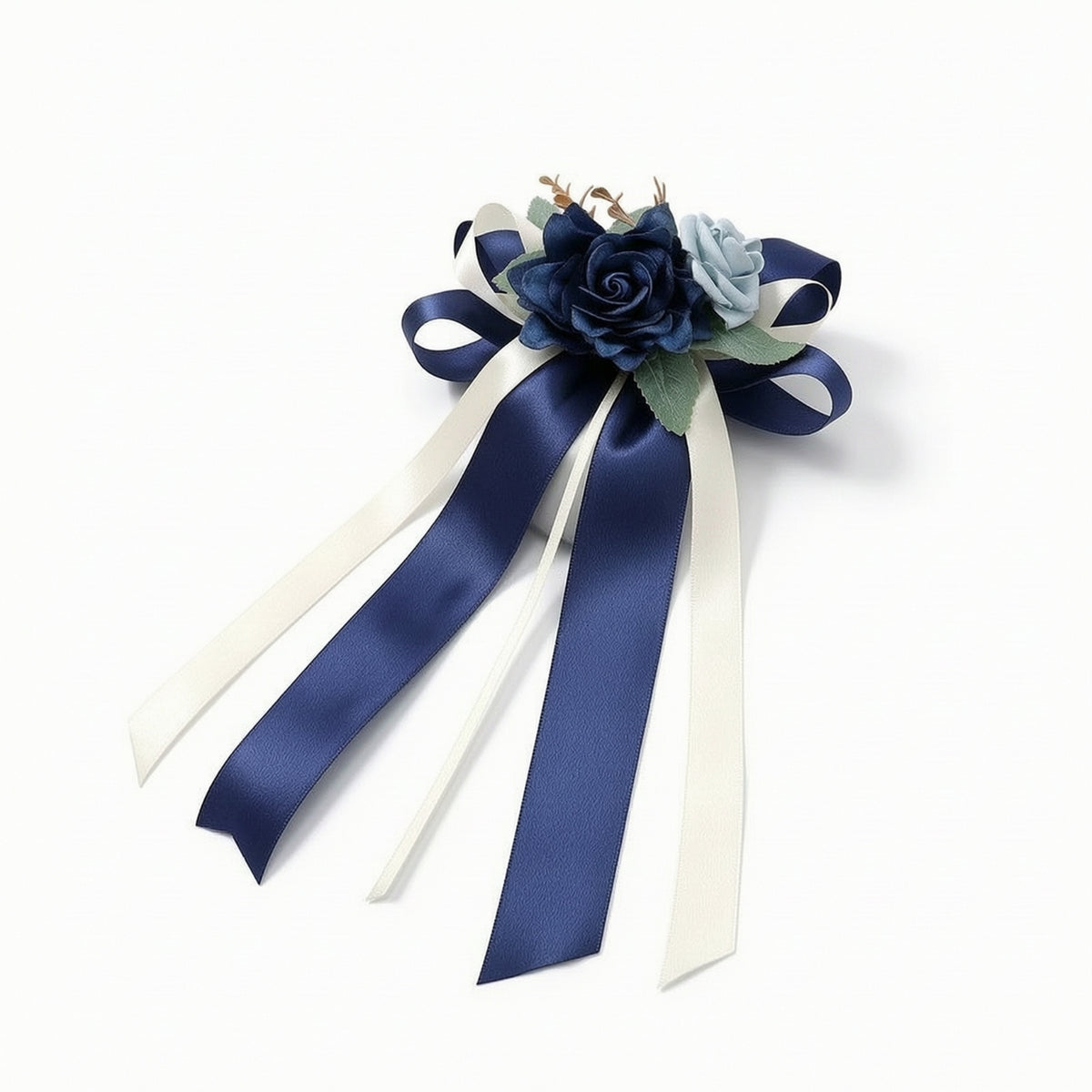 Car Mirror Bow with Streamers Floral Decorations Romantic for Brides