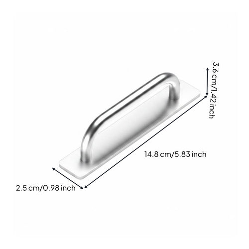 Glass Door Pull Handle Easy Installation No Glass Handle Long-Lasting Metal