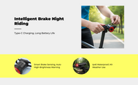USB Rechargeable Smart Brake Sensing Bike Tail Light