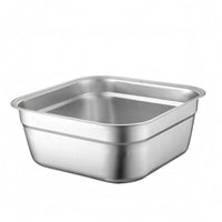 Stainless Steel Basin Rolled rims Household Container Shiny Silver