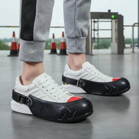 Strap-Fastened Shoe Cover Enclosed Construction exposedHeel Shoe Cover Textured