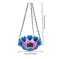 Hanging Feeder Tray Decorative Ruffled Petal-Rim Tray Easy to Clean