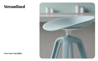rotating High Stool with Molded Seat Modern Design Counter Chair Easy to Clean Stable Base for Adults, Cafe, Bistro, Dining Room