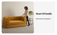Convertible Design Fold-out Modular Floor Couch Space-Saving Foldable Floor Sofa Two-in-Single-Use Household Furniture Retro Design for Apartment Dwellers, Overnight Guests, Living Room, Small Apartments, Entertainment Area, Home Office