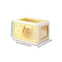 Enclosed Pet House Semi Closed Pet Shelter Anti-Slip Bottom for Indoor
