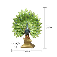 Peacock Figurine Sophisticated Decor Modern for Entryway
